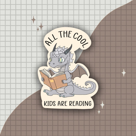 ALL THE COOL KIDS ARE READING - STICKER - Tanyprint