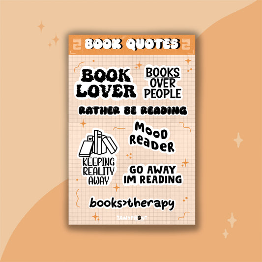 BOOK QUOTES - STICKER SHEET