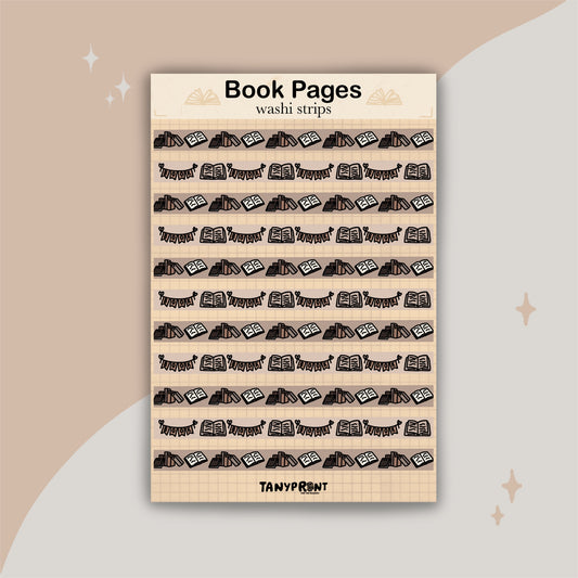 BOOK PAGES - WASHI STRIPS