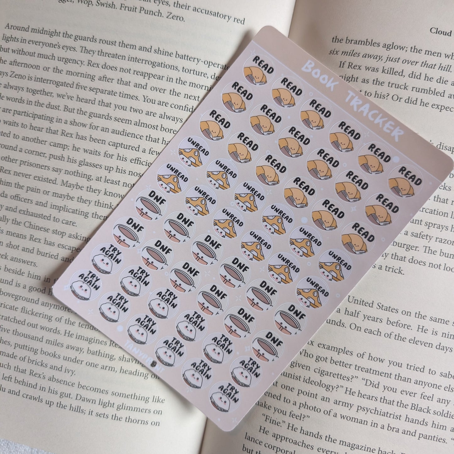 BOOK TRACKER - STICKER SHEET
