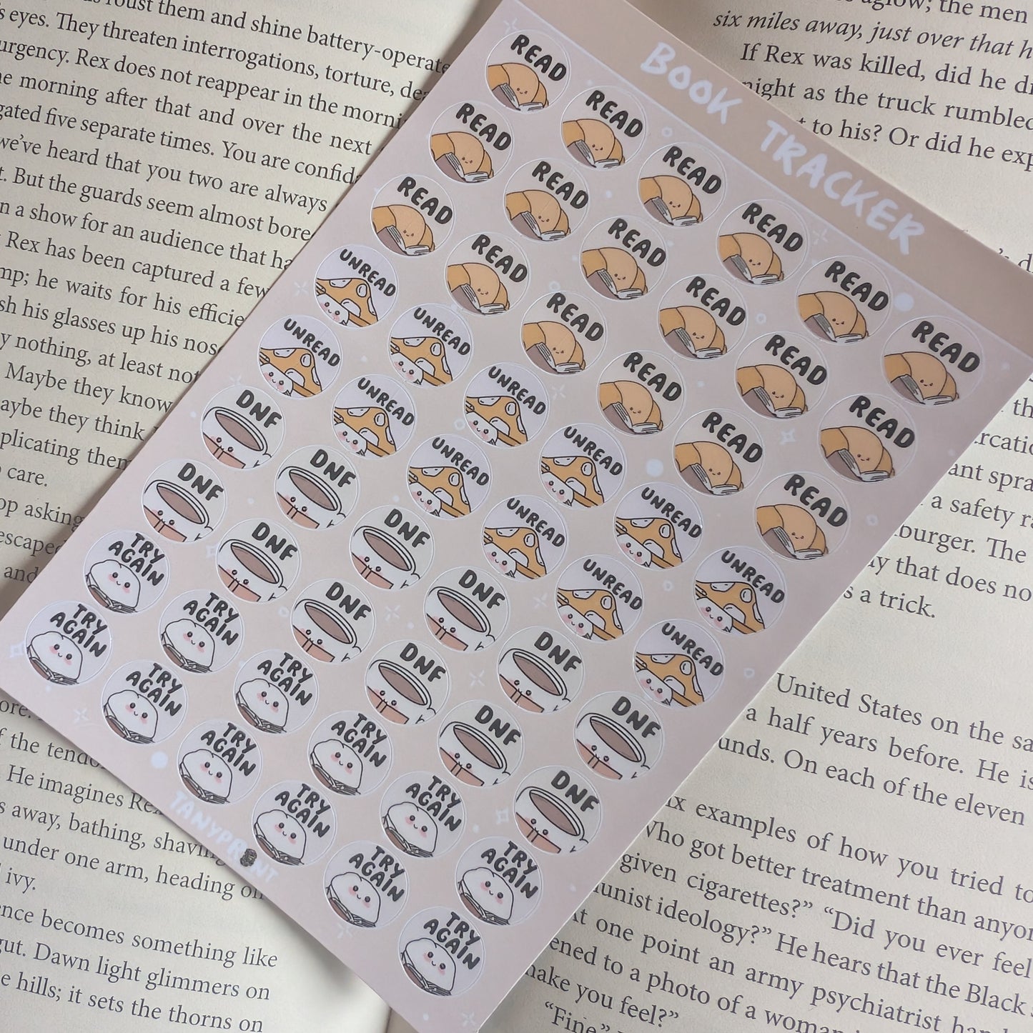BOOK TRACKER - STICKER SHEET