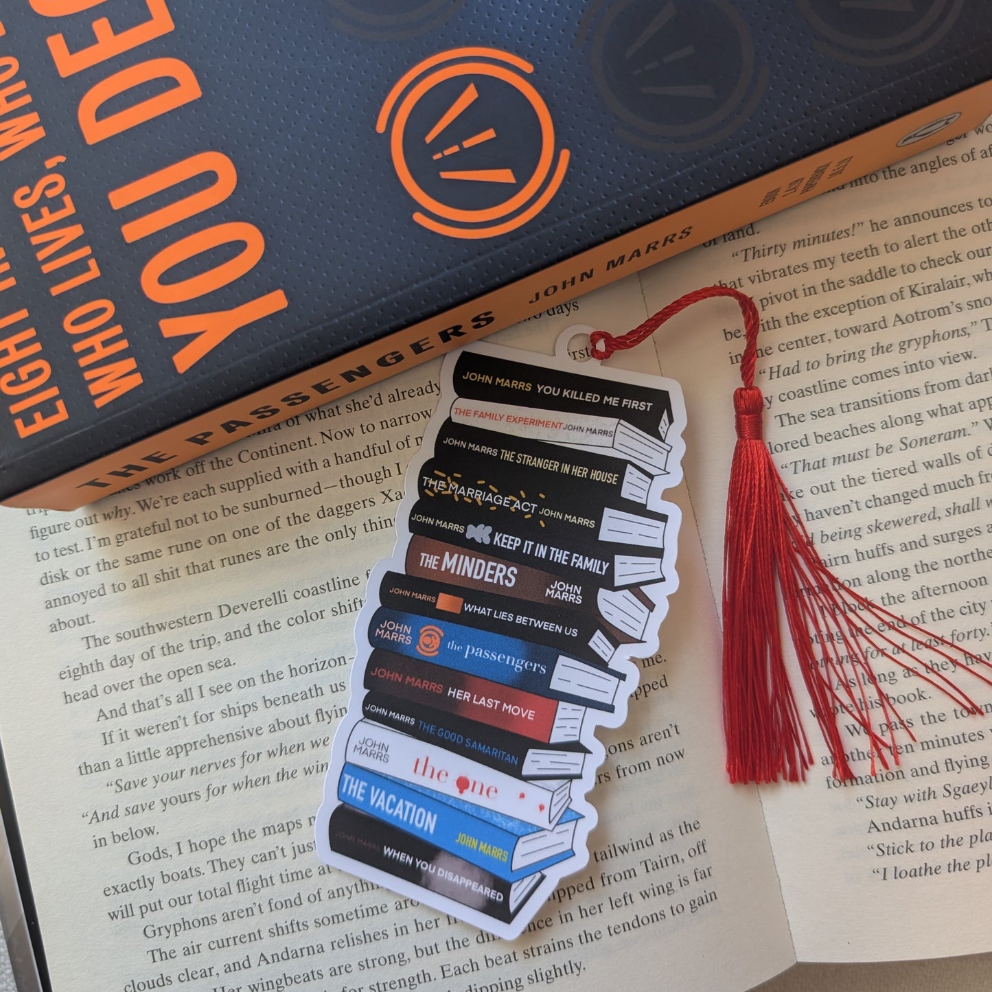 JOHN MARRS BOOK STACK - BOOKMARK