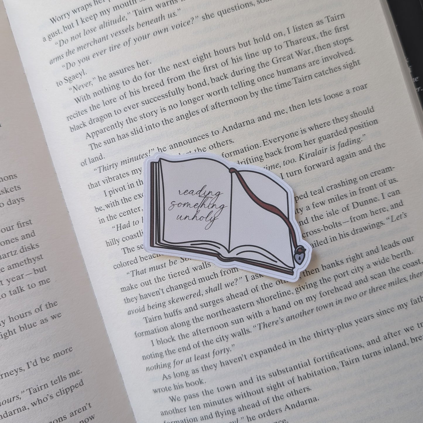 READING SOMETHING UNHOLY - STICKER