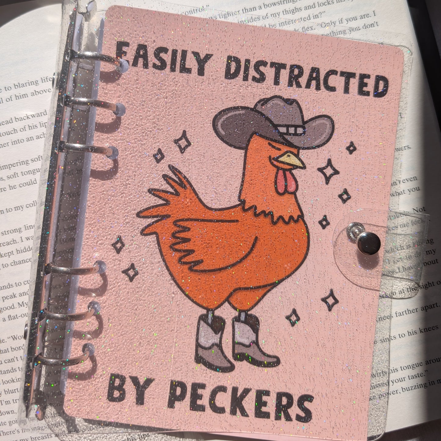 EASILY DISTRACTED BY PECKERS - BOOKMARK BINDER (+ 4 BOOKMARKS)