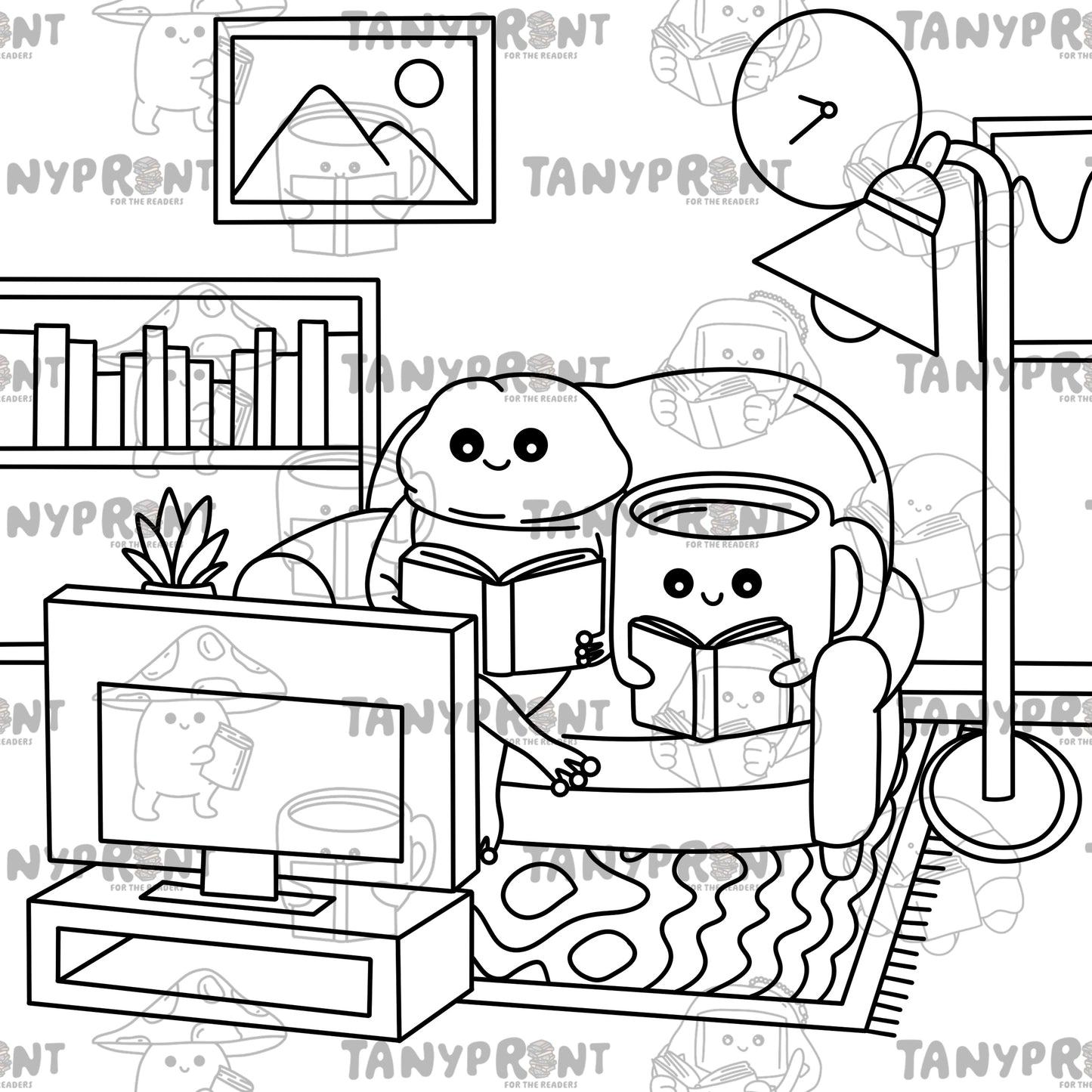 BOOK FRIENDS - COLOURING BOOK (DIGITAL DOWNLOAD)