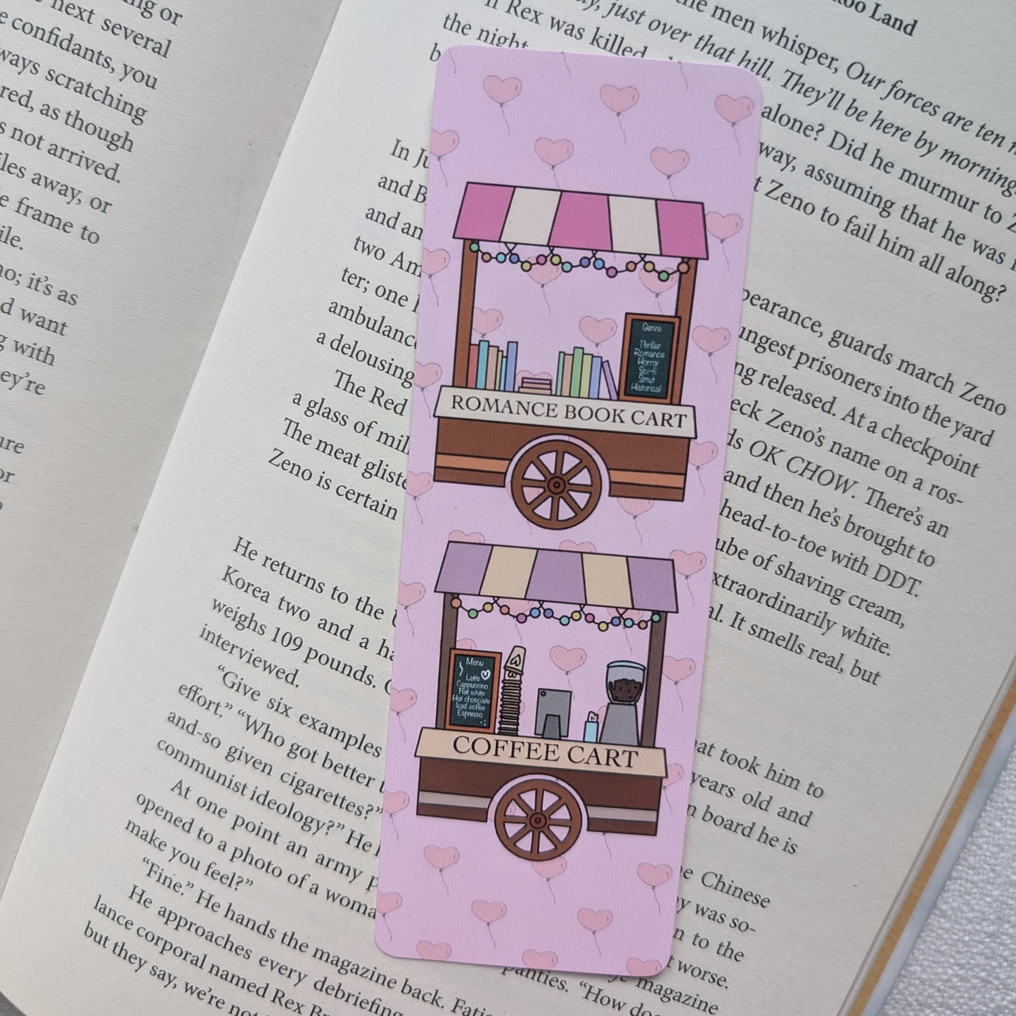 ROMANCE BOOK LOVERS CARTS - BOOKMARK