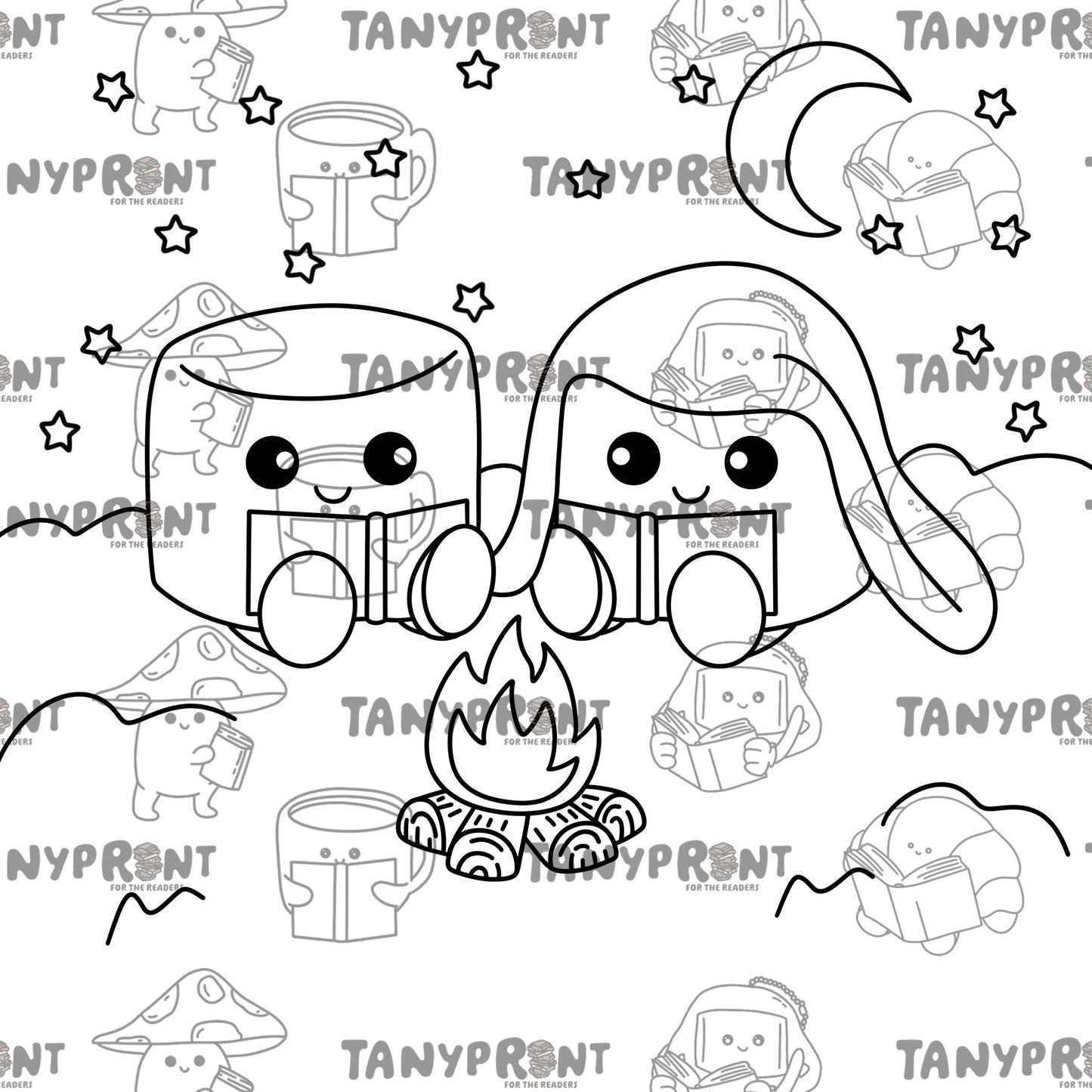 BOOK FRIENDS - COLOURING BOOK (DIGITAL DOWNLOAD)