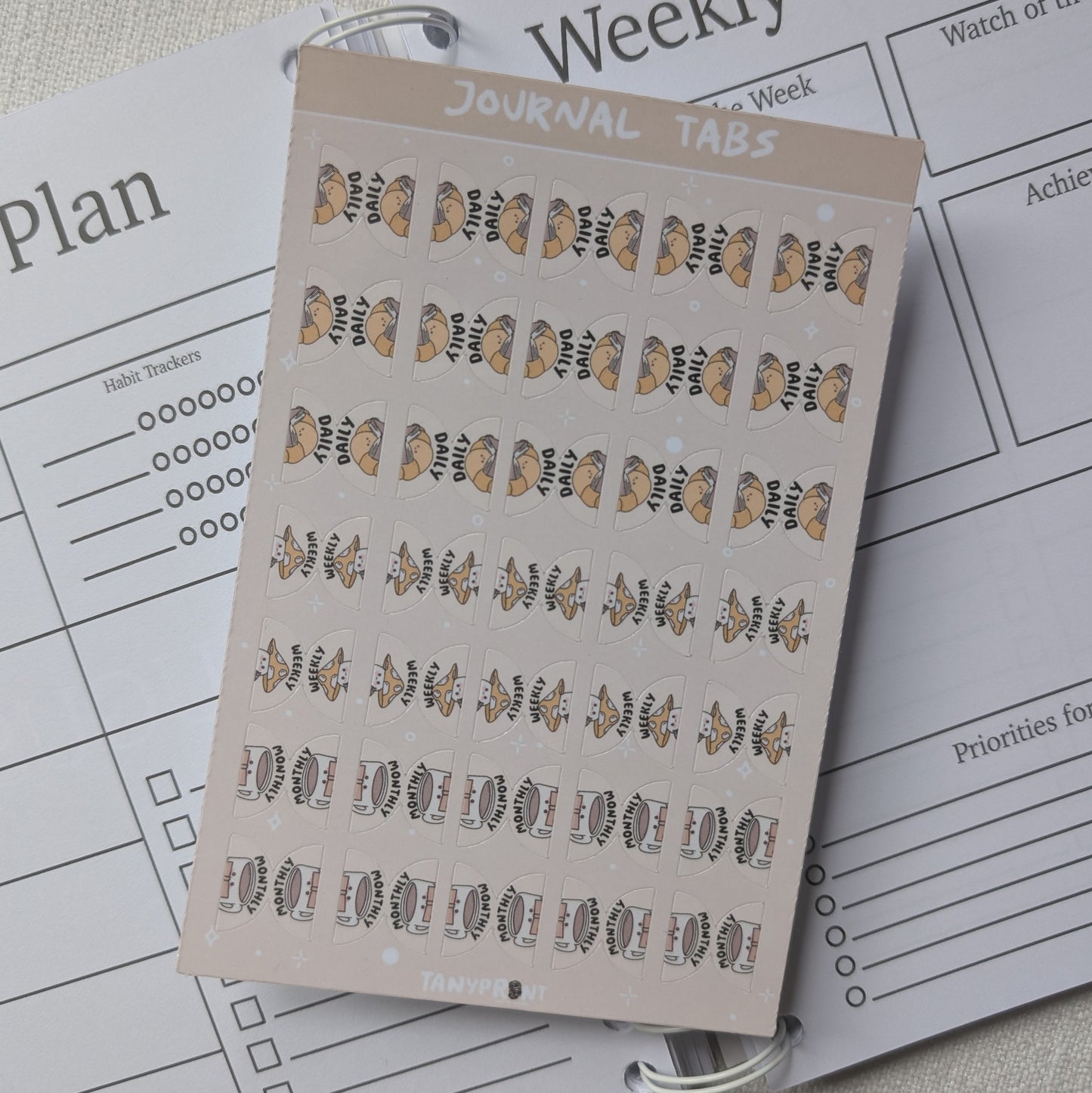 JOURNAL TABS - STICKER SHEET