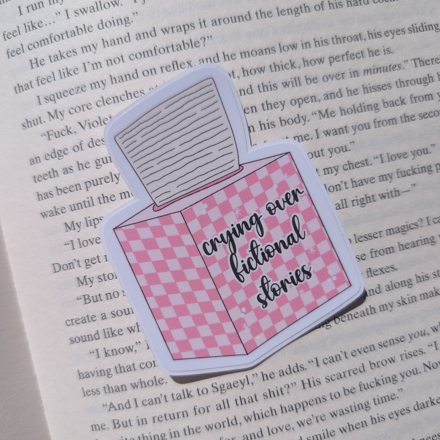 CRYING OVER FICTIONAL CHARACTERS - STICKER