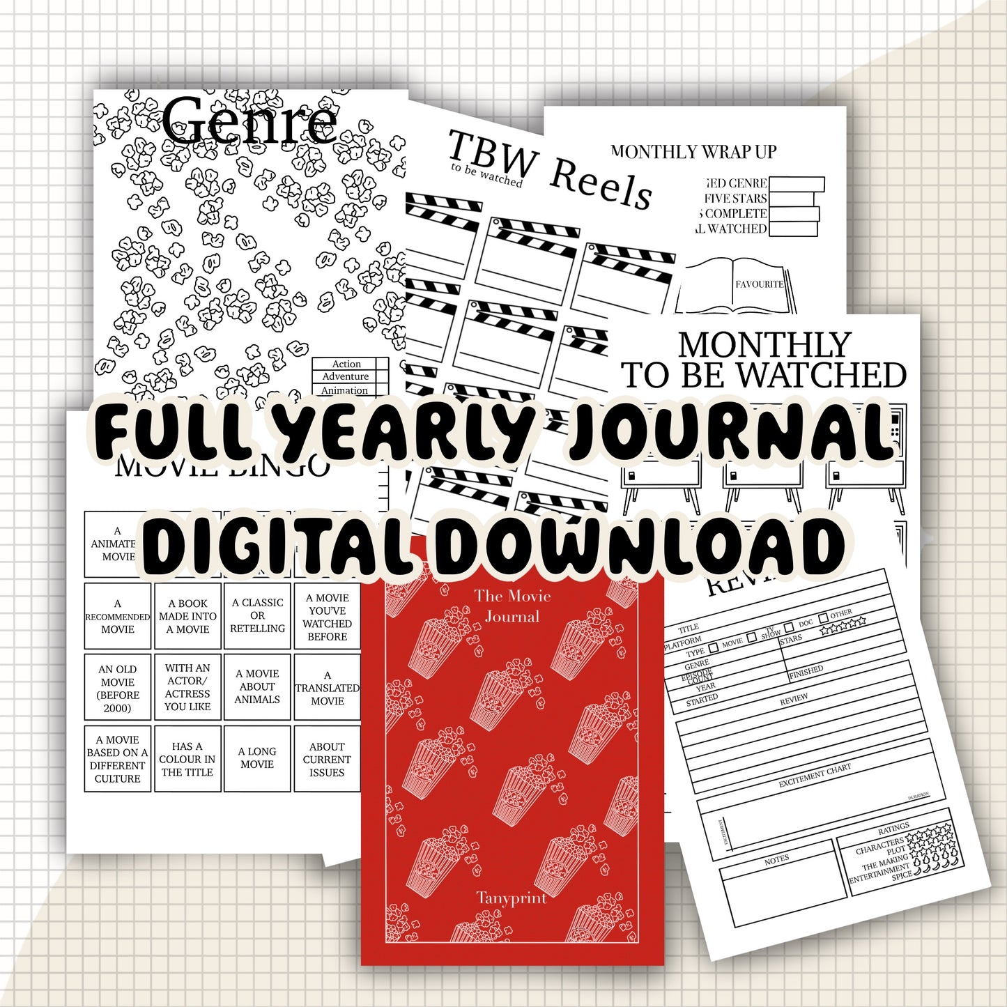 THE MOVIE JOURNAL - YEARLY EDITION - DIGITAL DOWNLOAD