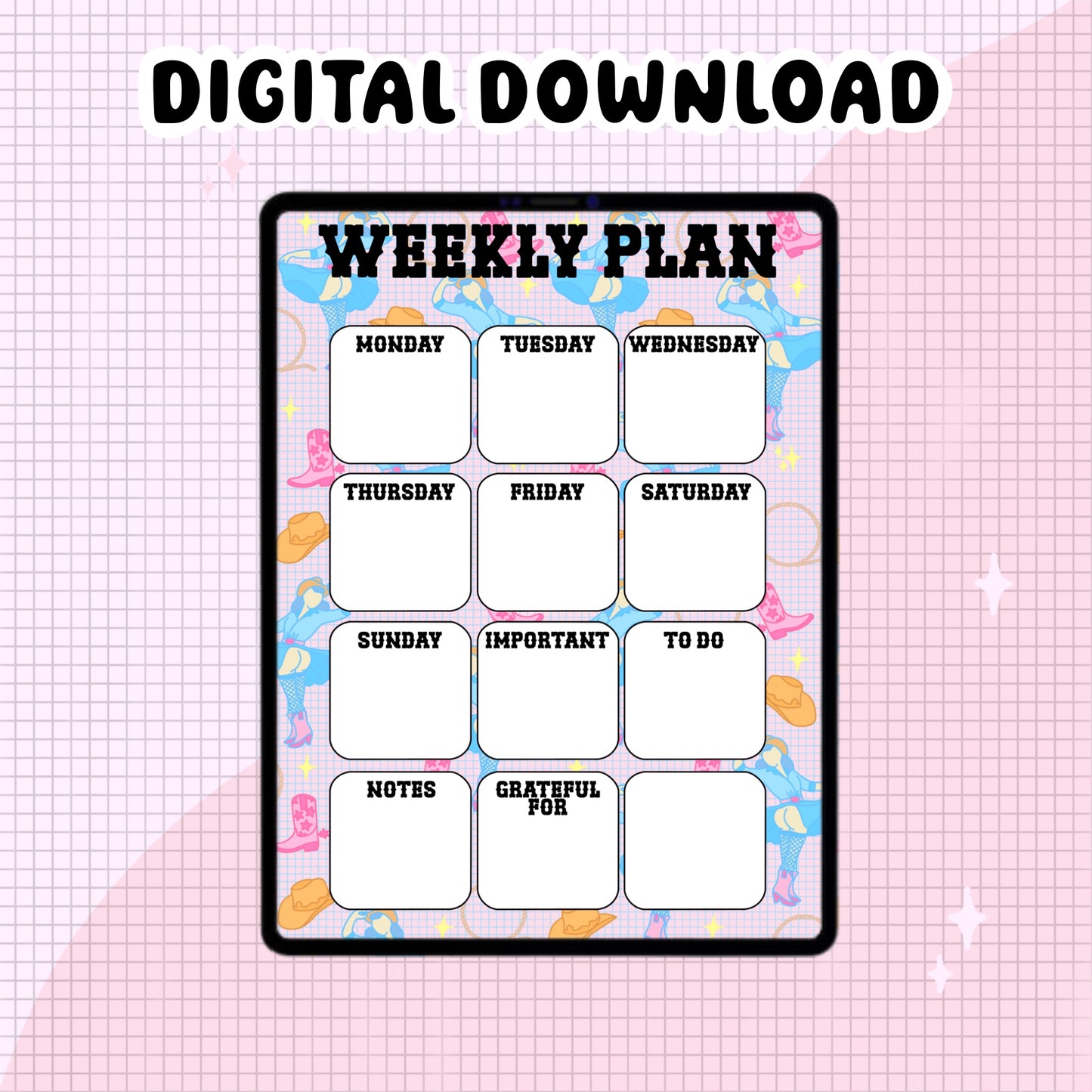 BOOTIES & BUTTCHEEKS WEEKLY PLAN - DIGITAL DOWNLOAD