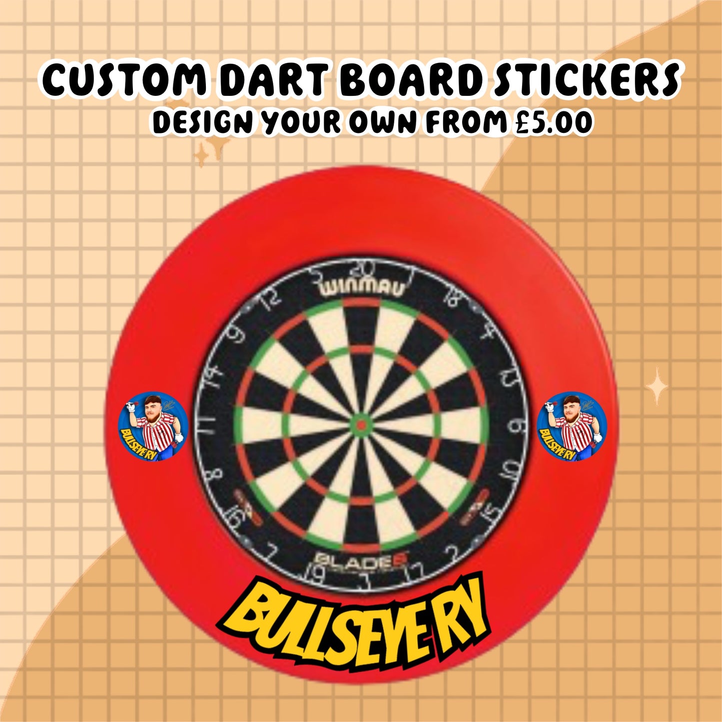 CUSTOM DART BOARD STICKERS