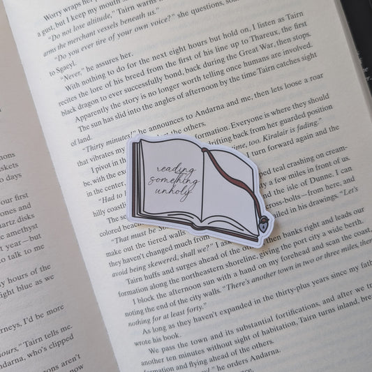 READING SOMETHING UNHOLY - STICKER