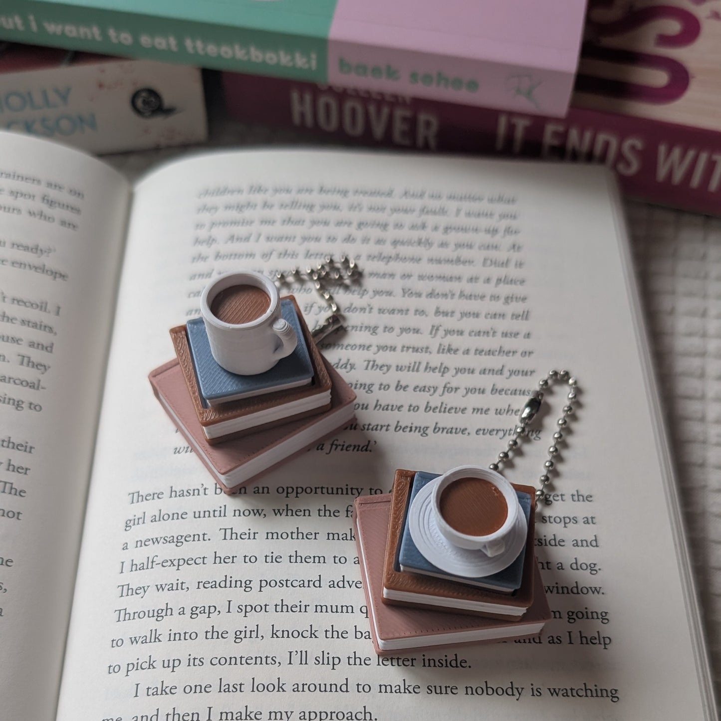 BOOK STACK CLICKER - KEYCHAINS