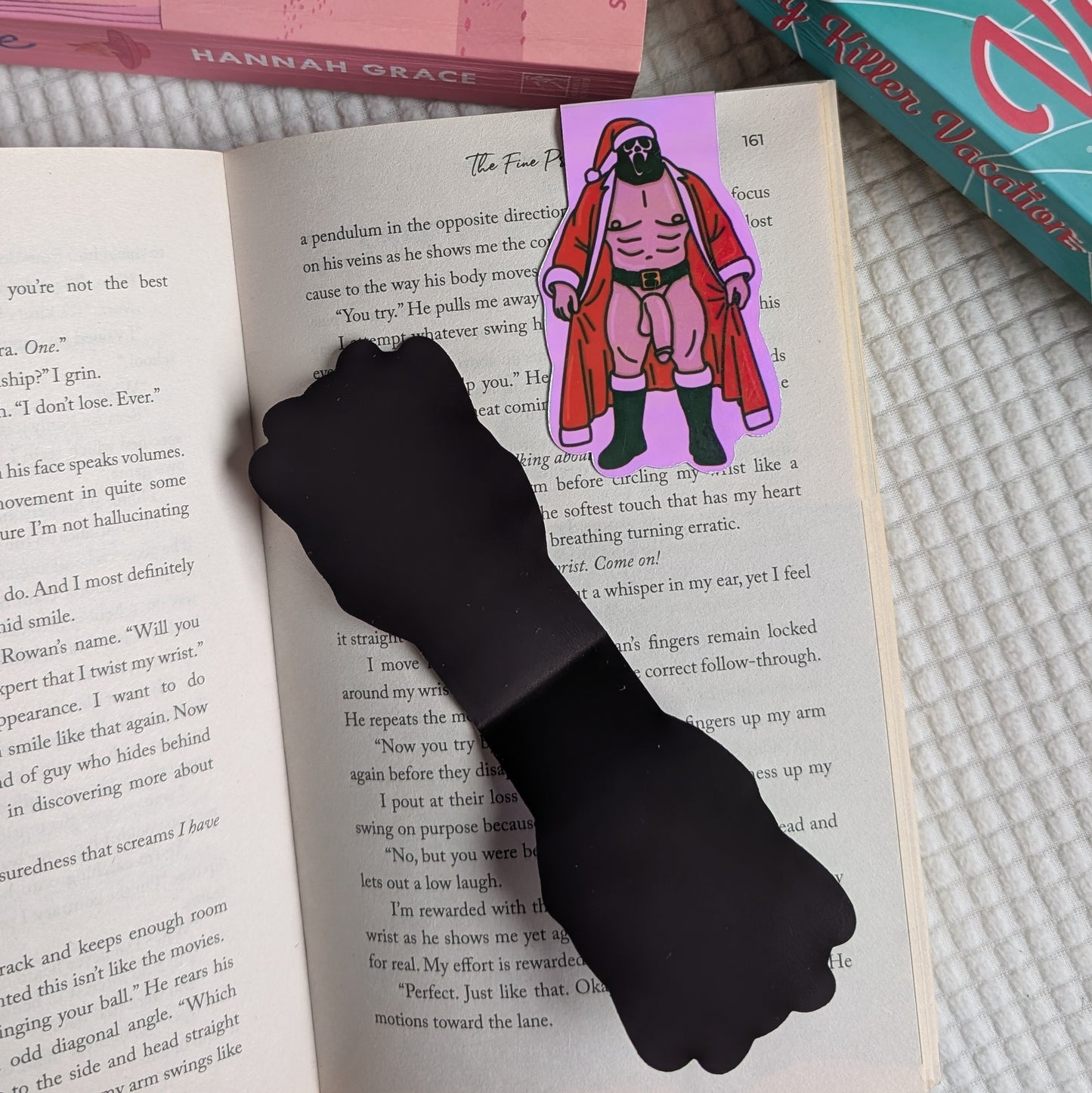 HOLOGRAPHIC NAUGHTY SANTA  - BOOKMARK