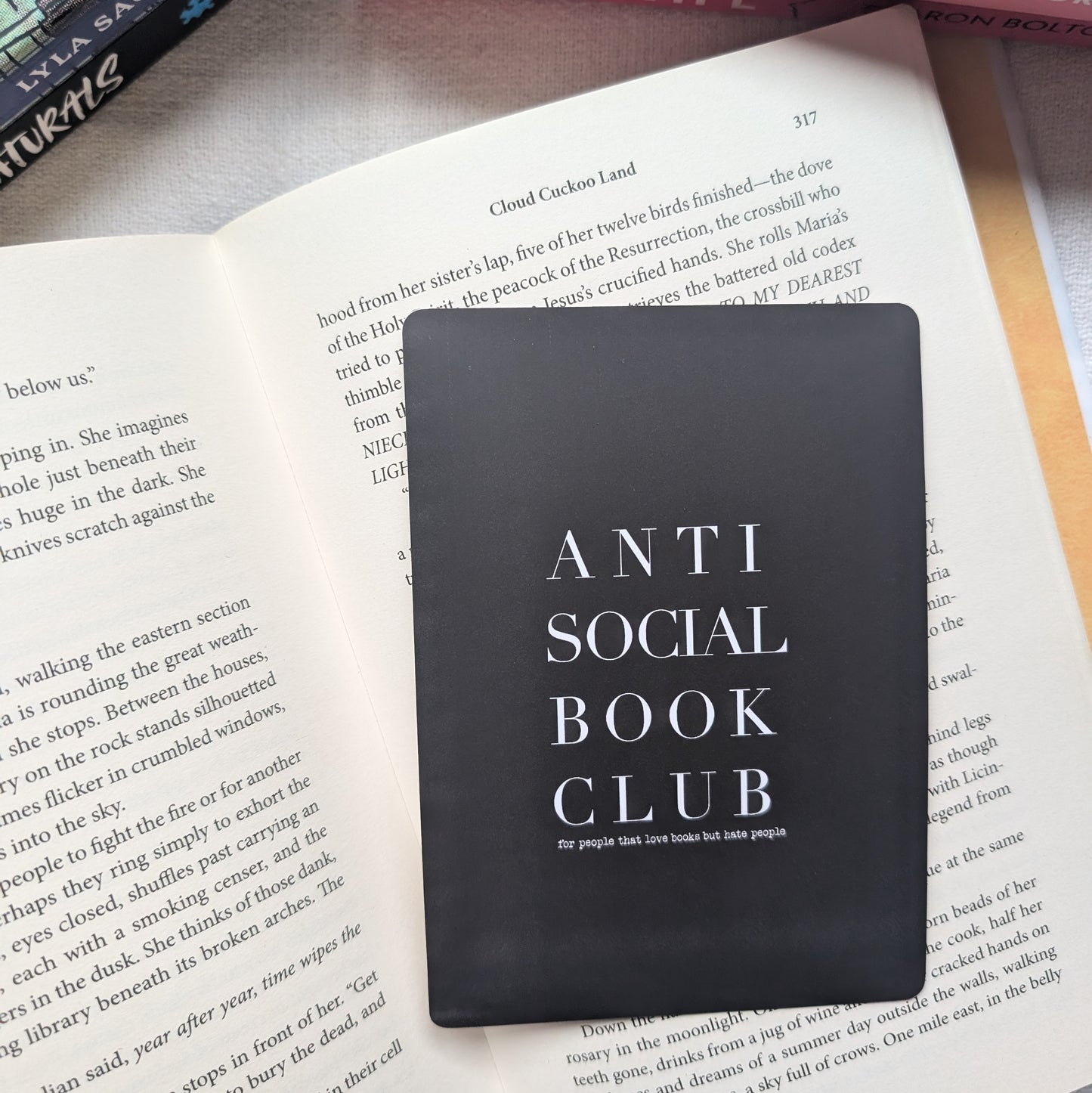 ANTI-SOCIAL BOOKCLUB - ART PRINT/ KINDLE INSERT