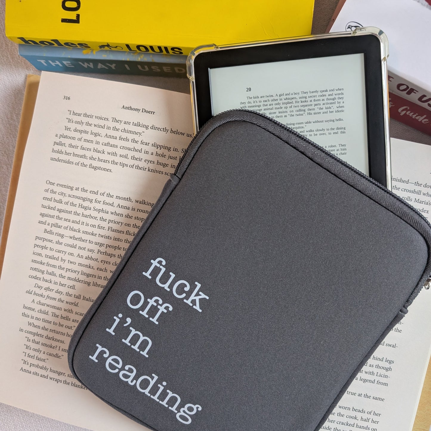 FUCK OFF IM READING - 6" KINDLE SLEEVE