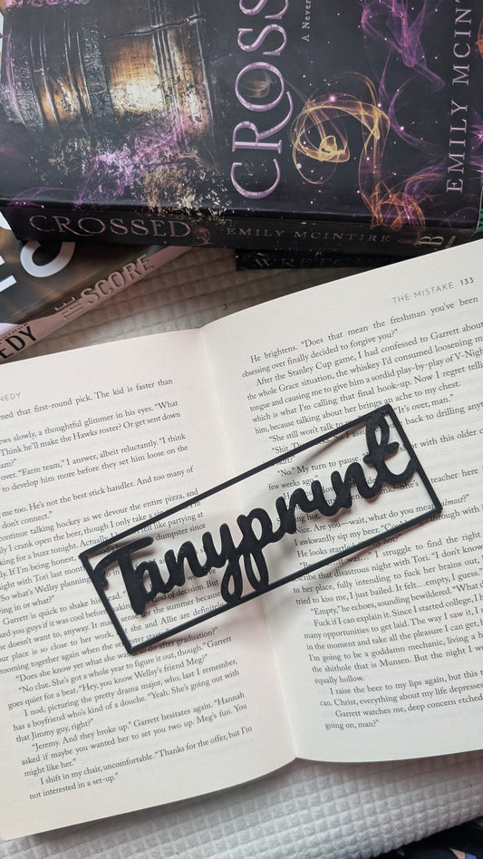 NAME - 3D PRINTED BOOKMARK