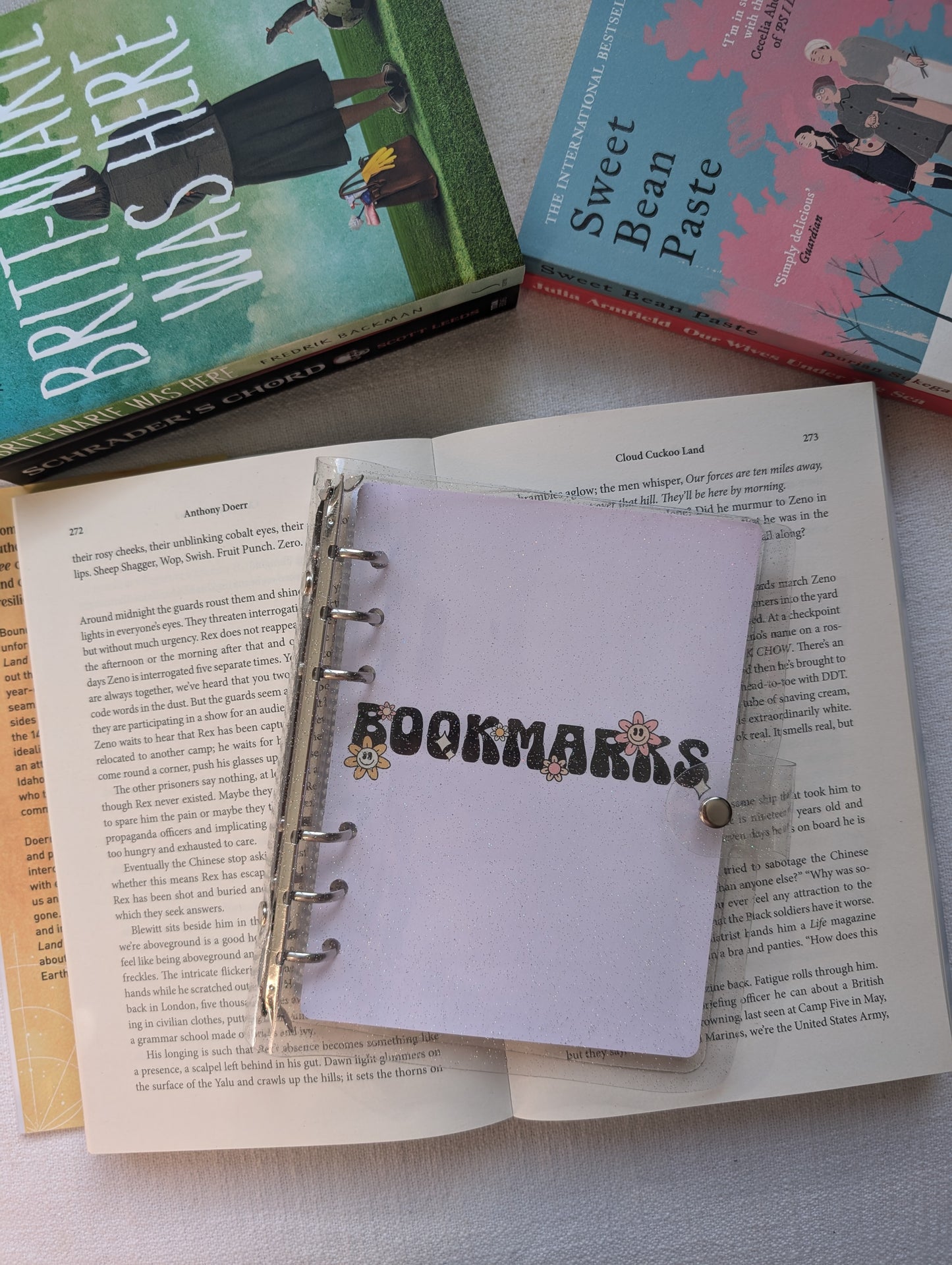 FLOWERS - BOOKMARK BINDER (+ 4 BOOKMARKS)