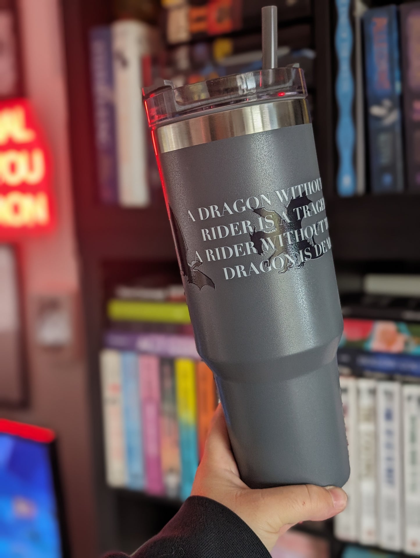 A DRAGON WITHOUT ITS RIDER - 40oz TUMBLER