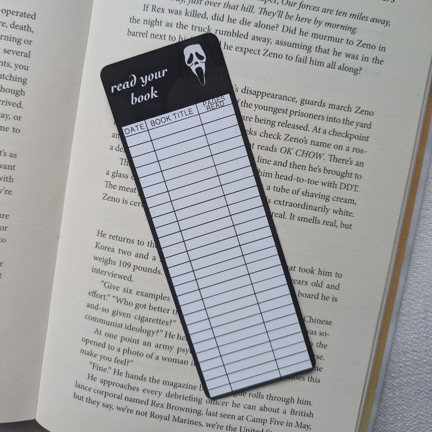 READ YOUR BOOK PAGE TRACKER - BOOKMARK