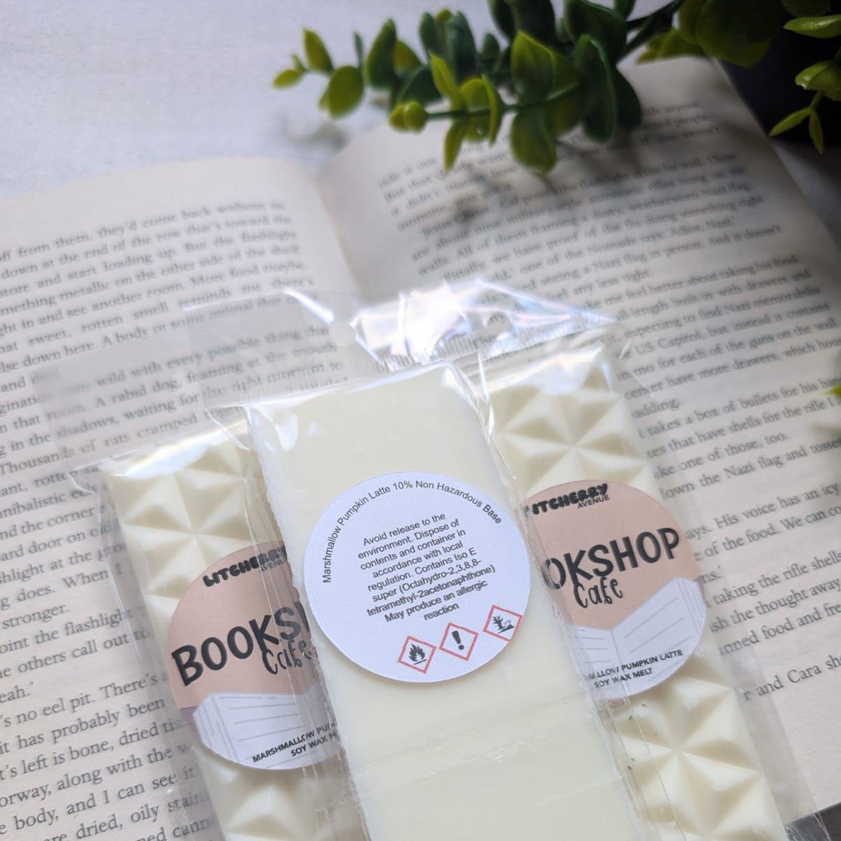 BOOK SHOP CAFE - SOY WAX MELTS | LITCHERRY AVENUE X TANYPRINT