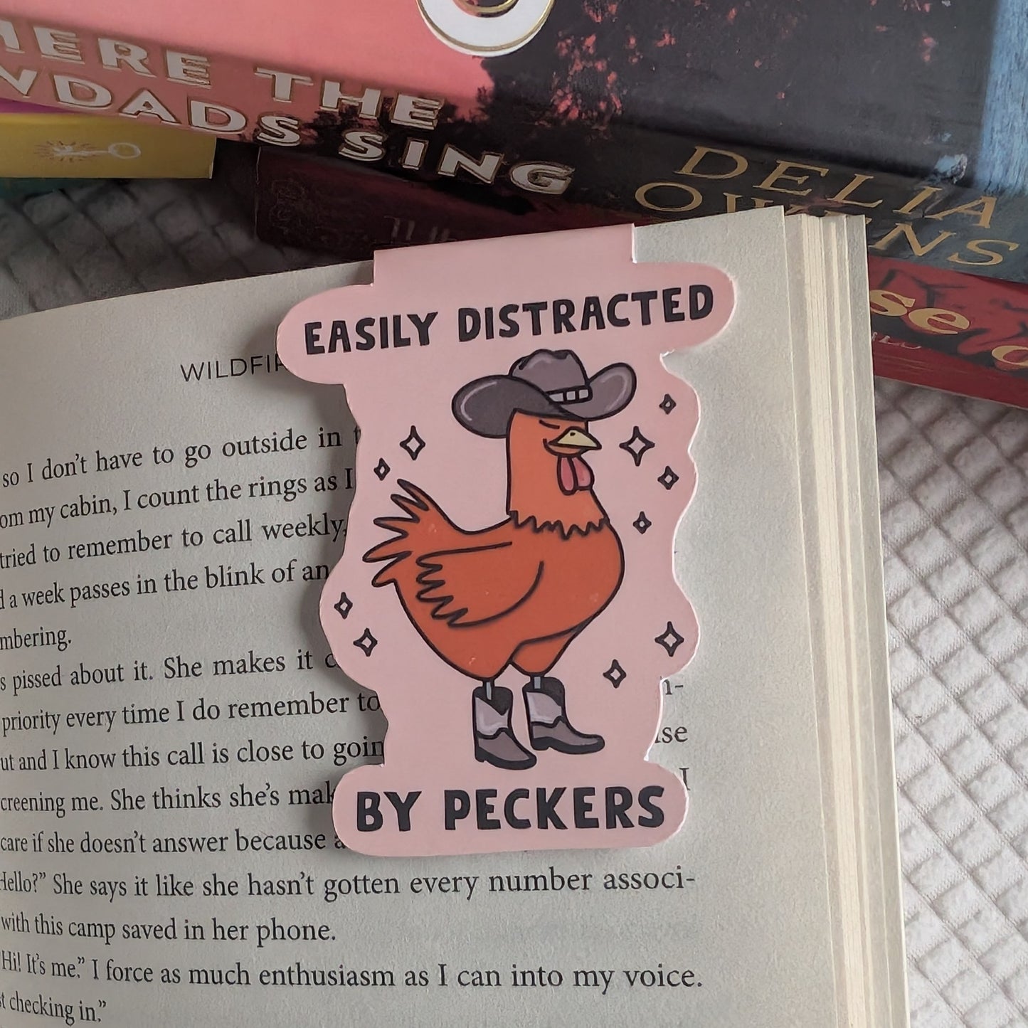 EASILY DISTRACTED BY PECKERS - BOOKMARK