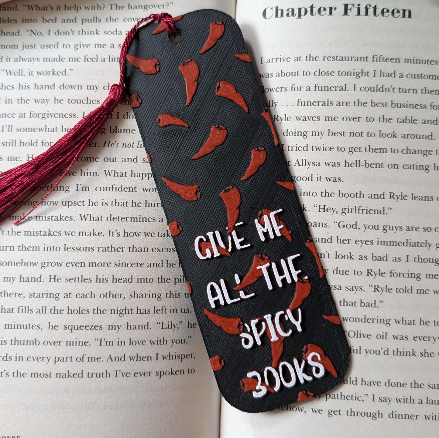 SPICY BOOKS - 3D PRINTED BOOKMARK