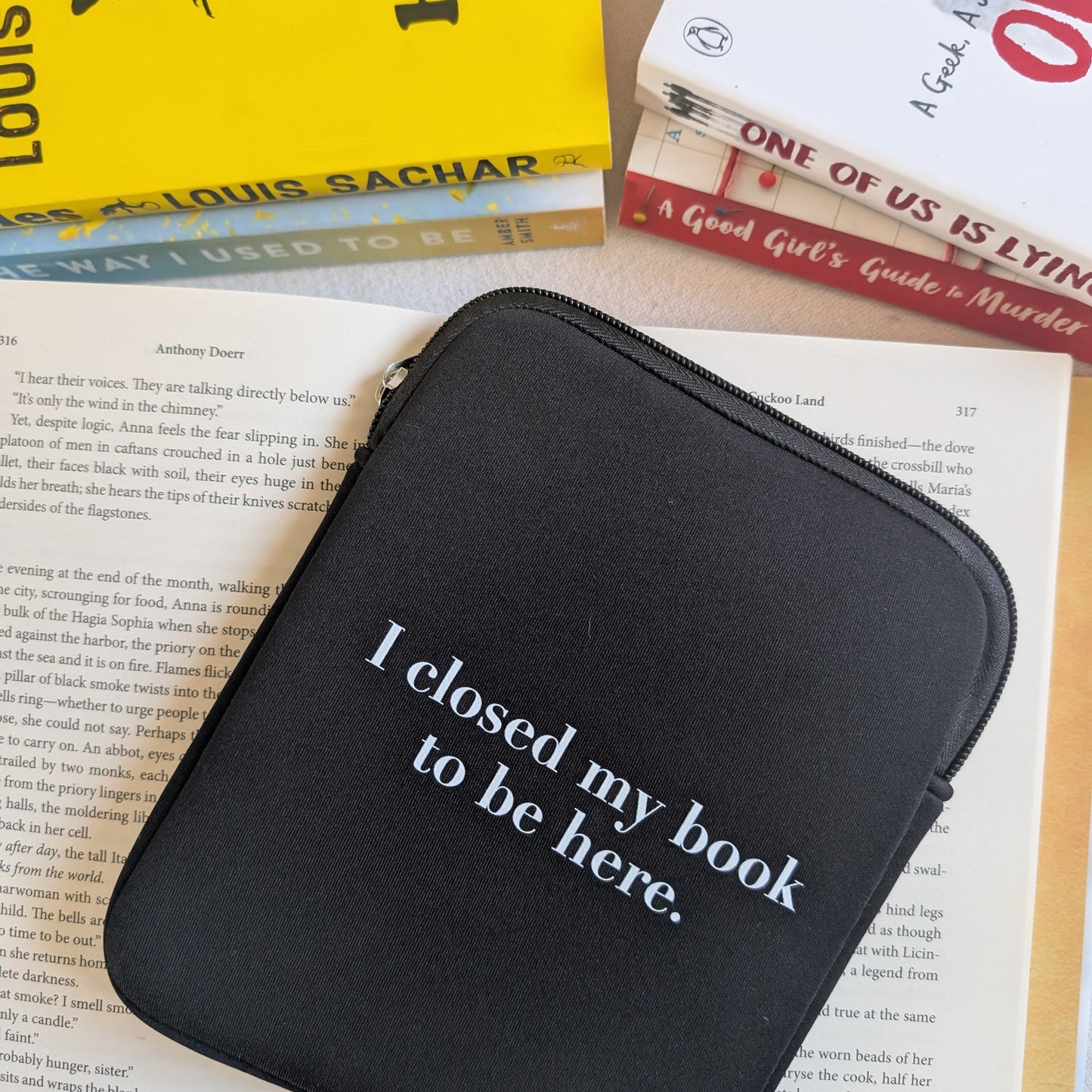 I CLOSED MY BOOK - 6" KINDLE SLEEVE