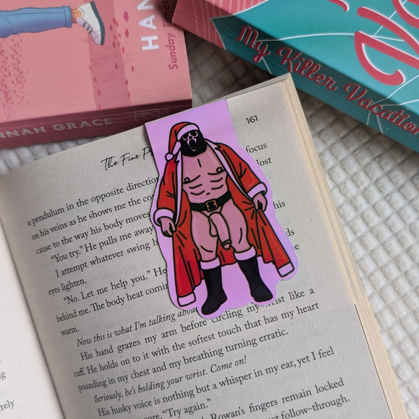 HOLOGRAPHIC NAUGHTY SANTA  - BOOKMARK