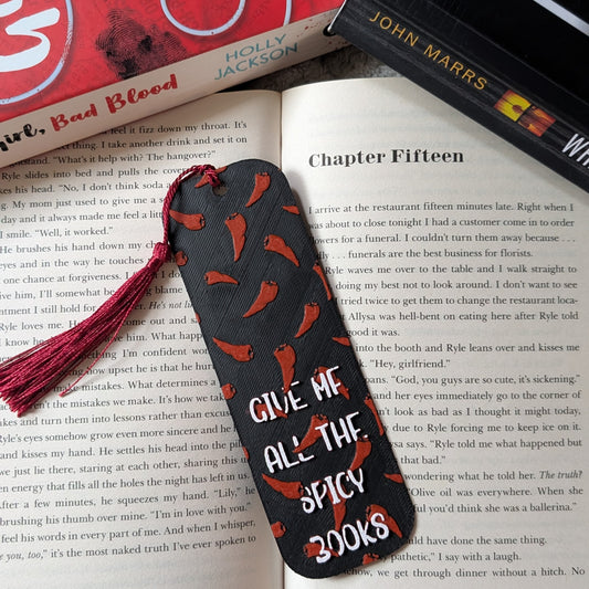 SPICY BOOKS - 3D PRINTED BOOKMARK