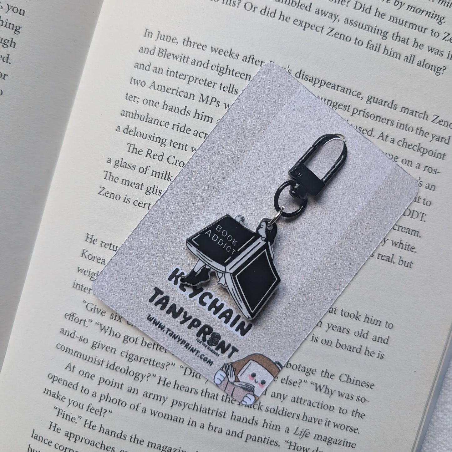 BOOK ADDICT - KEYCHAIN