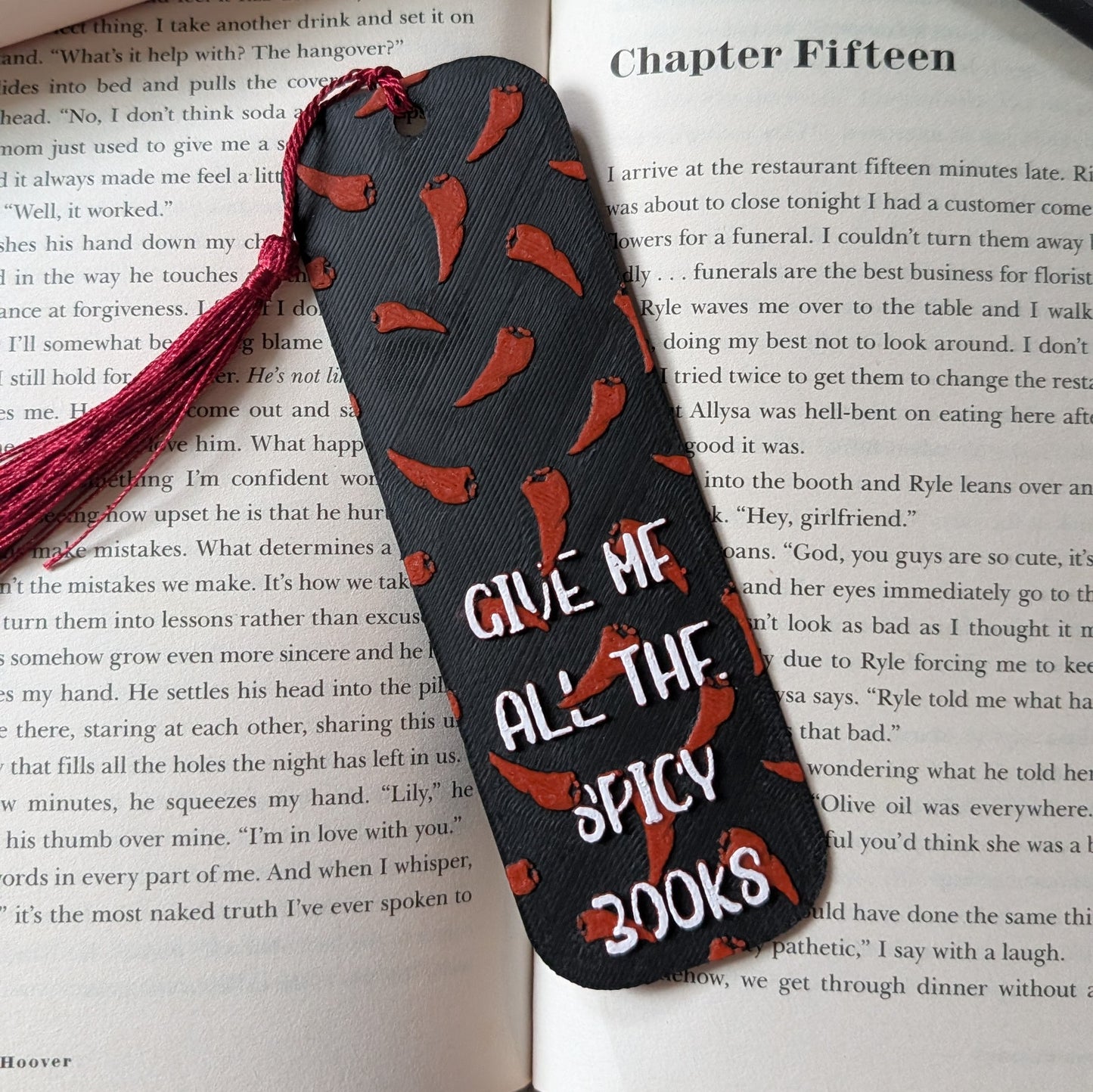 SPICY BOOKS - 3D PRINTED BOOKMARK