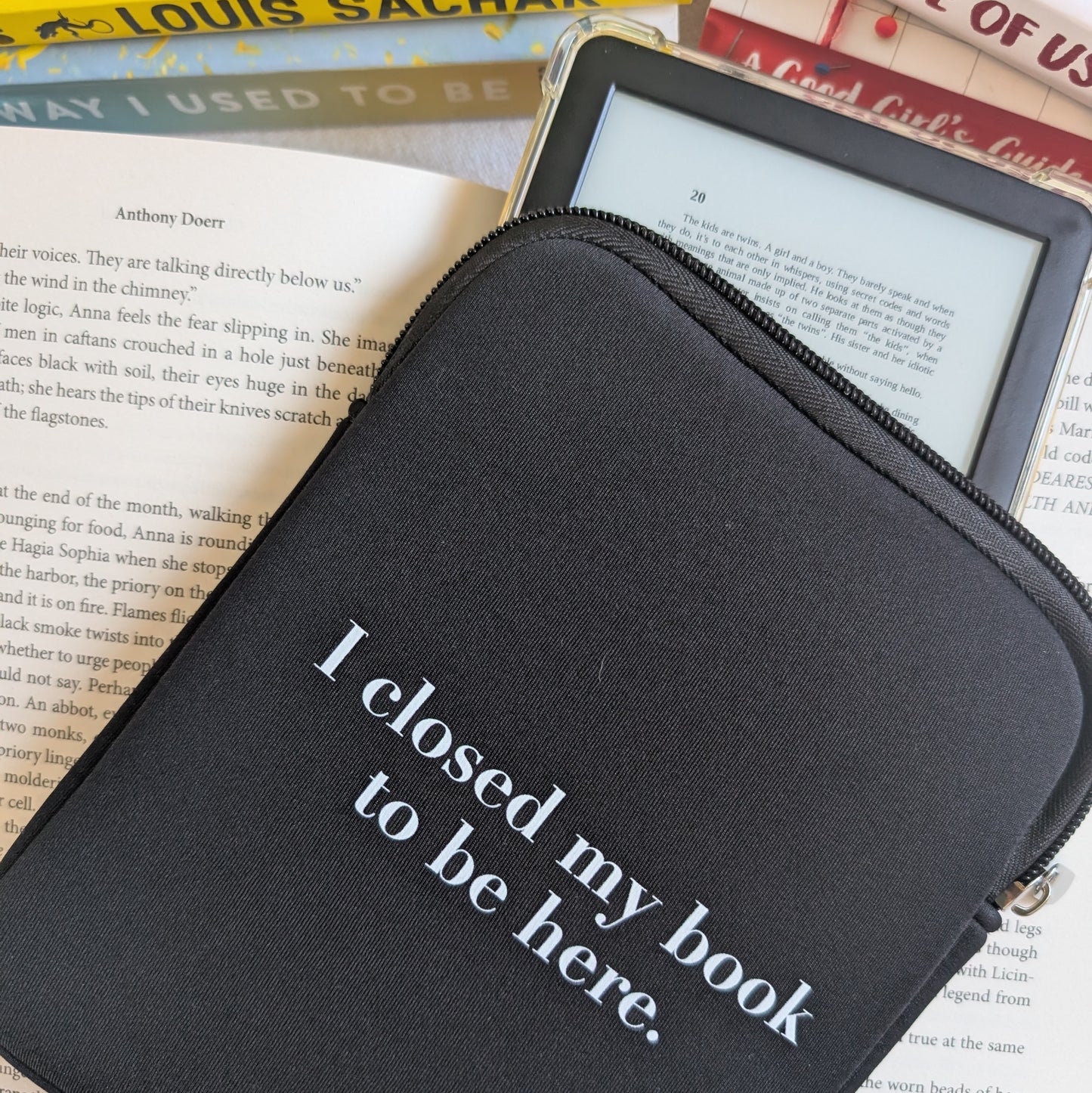 I CLOSED MY BOOK - 6" KINDLE SLEEVE