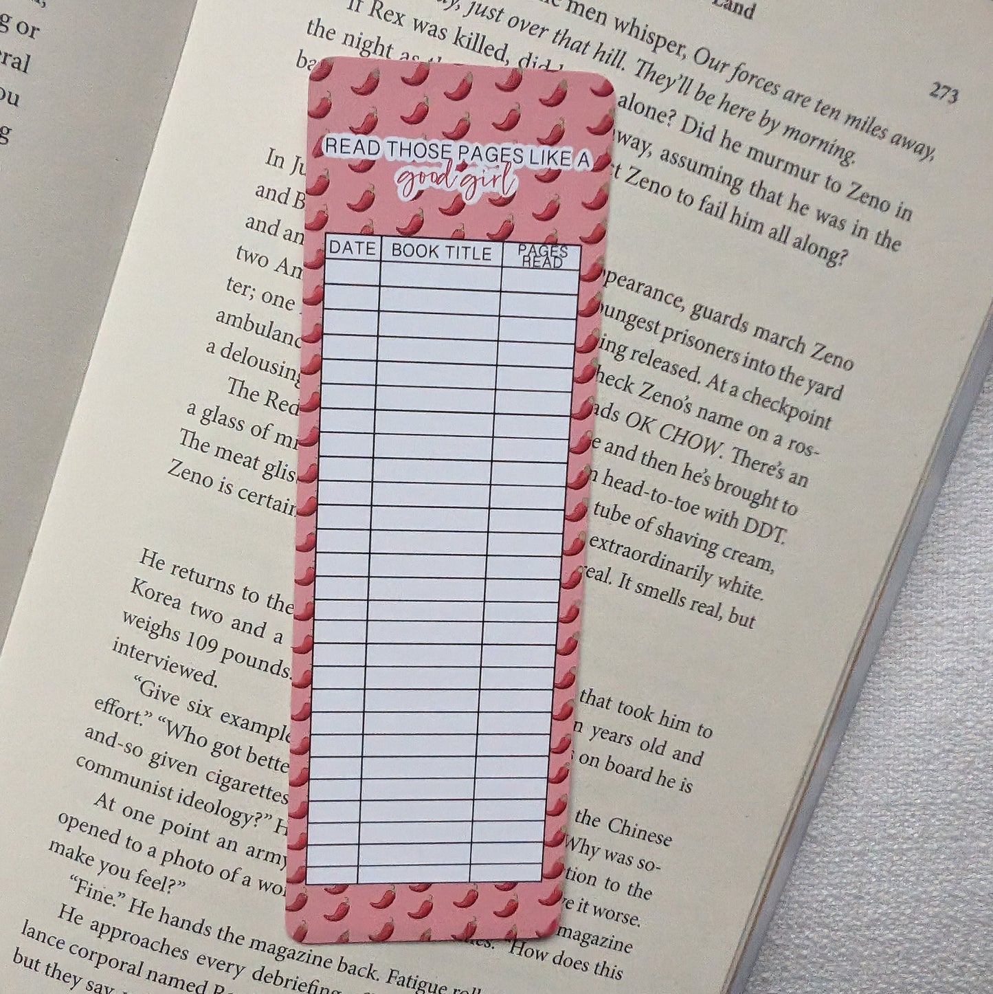 SPICY PAGE TRACKER - BOOKMARK