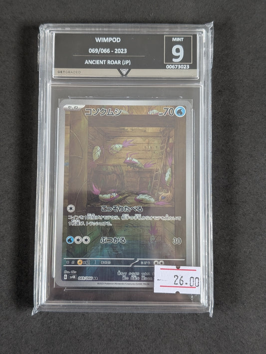 Japanese Wimpod 069/066 - Ancient Road -  Graded 9 - Pokemon TCG
