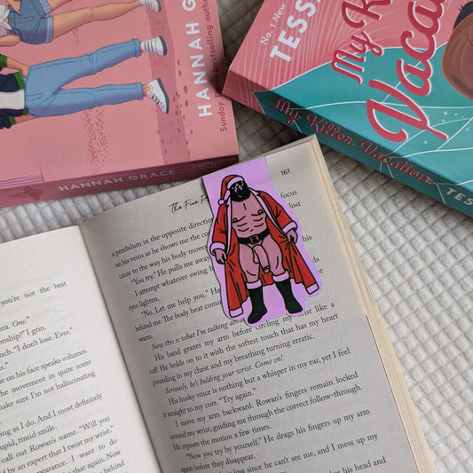 HOLOGRAPHIC NAUGHTY SANTA  - BOOKMARK