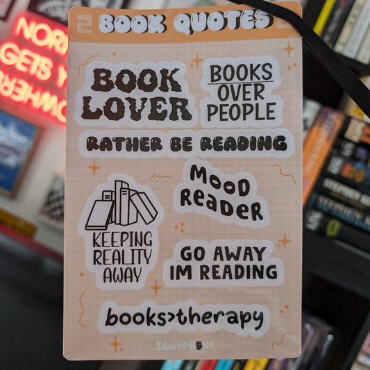 BOOK QUOTES - STICKER SHEET