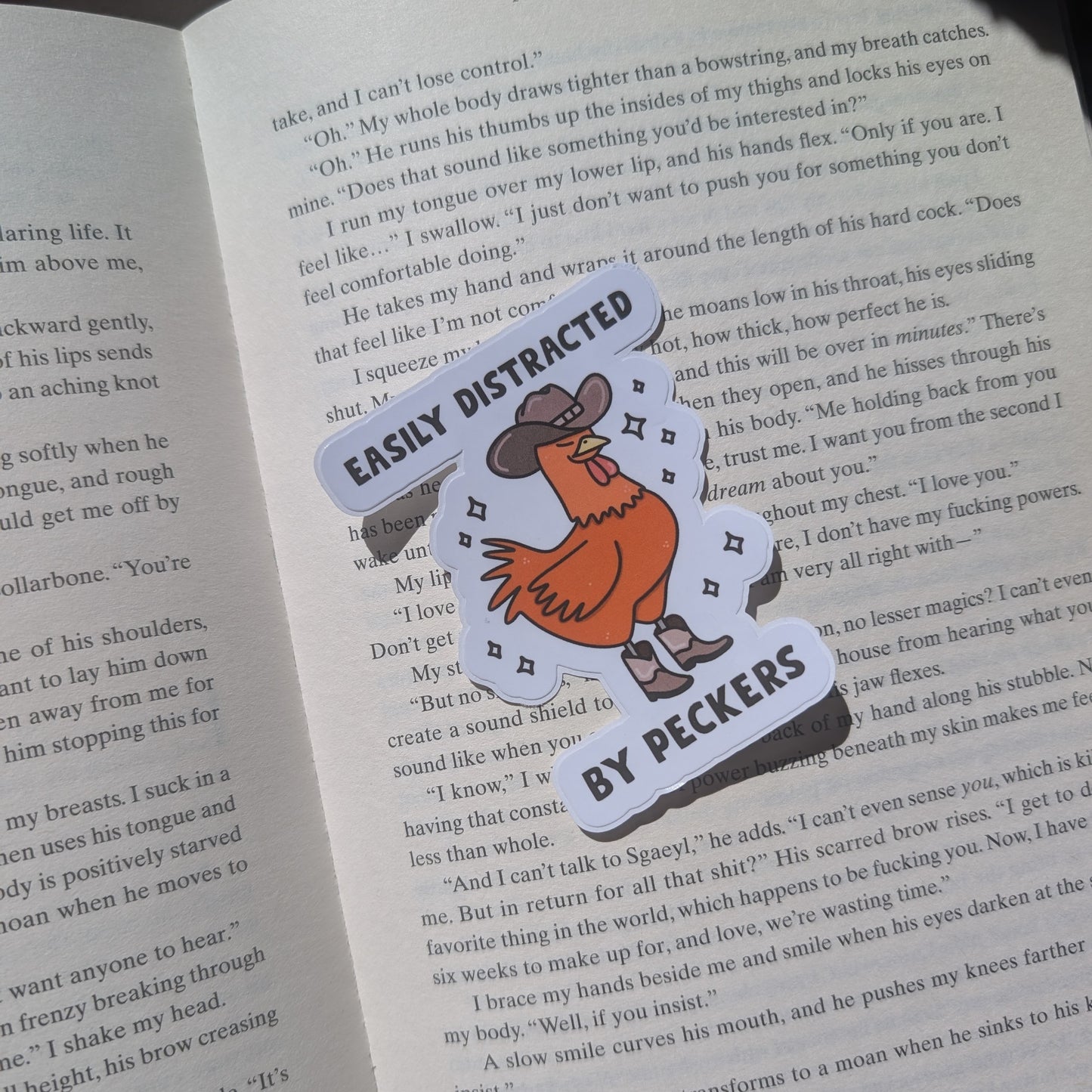 EASILY DISTRACTED BY PECKERS - STICKER
