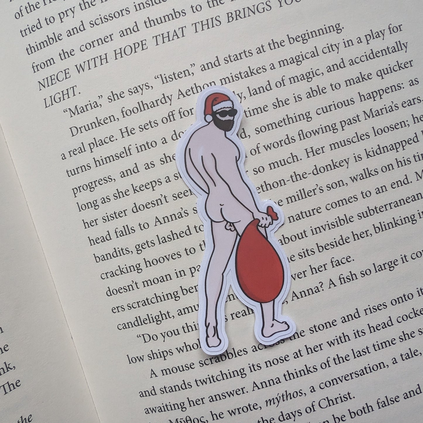 NAKED SANTA - STICKER