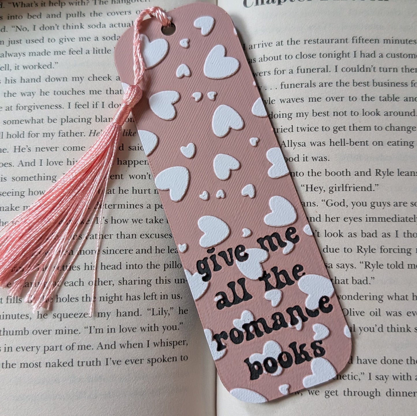 ROMANCE BOOKS - 3D PRINTED BOOKMARK