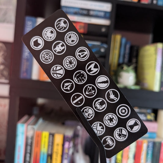 SUPERHERO LOGOS - BOOKMARK