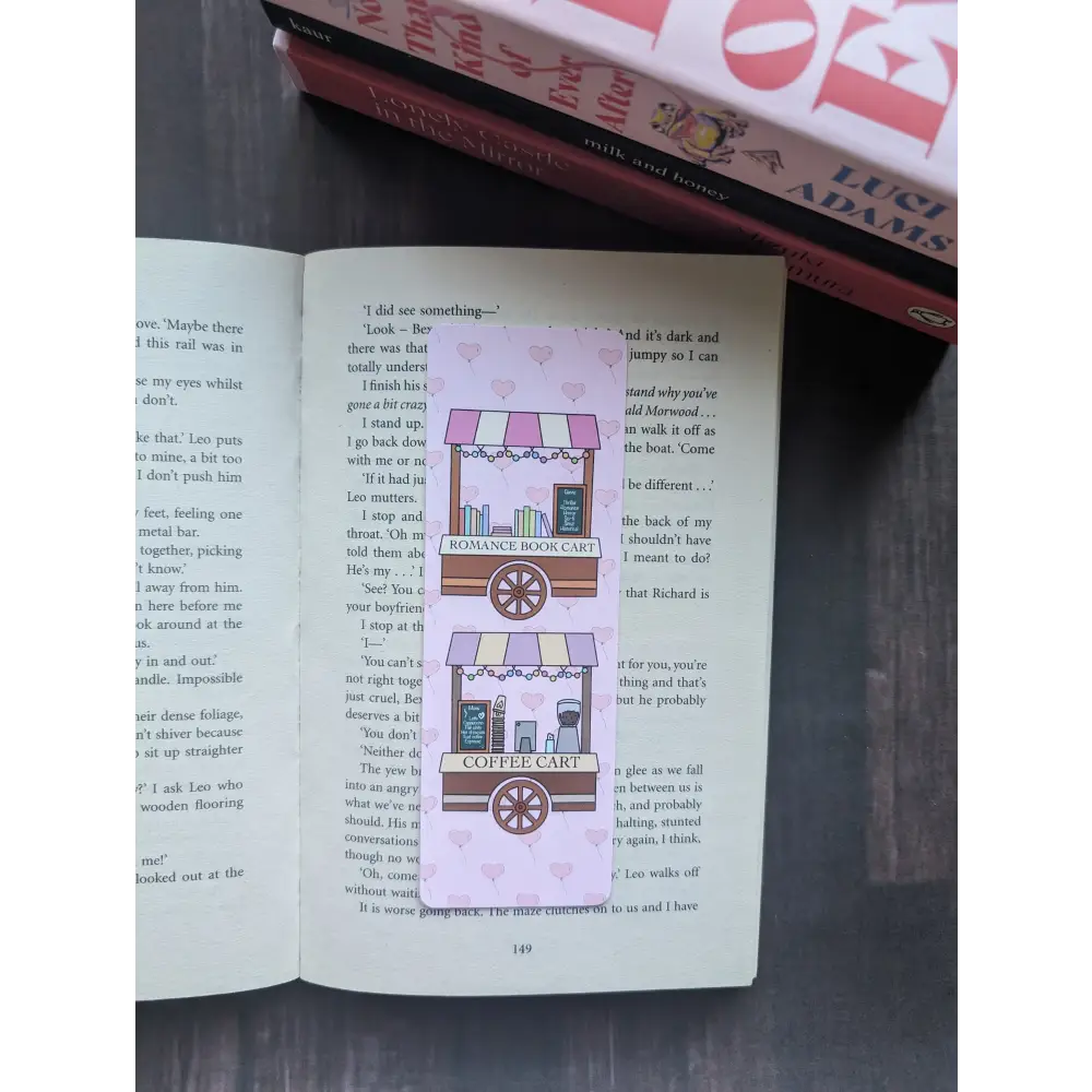 VALENTINES BOOK LOVERS CARTS - BOOKMARK - Tanyprint