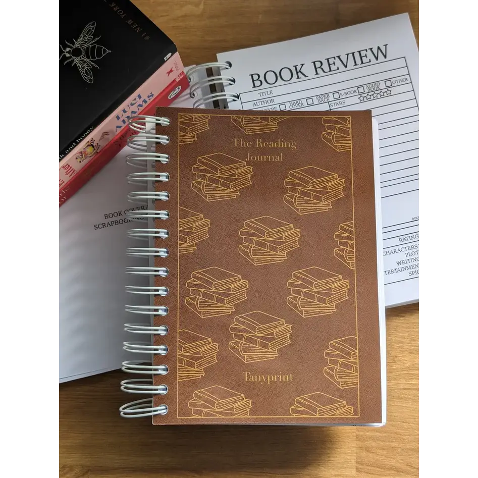 THE READING JOURNAL - YEARLY EDITION (SPIRAL BOUND) - Brown Classic Cover